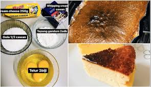 Resepi Burnt Cheesecake Viral Tak Payah Guna Mixer 5 Minit Siap