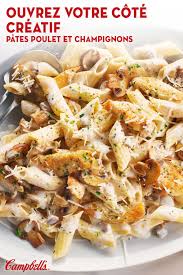 Pates Poulet Et Champignons Recette Recettes De Cuisine Pates Au Poulet Et Recette Repas