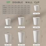 8oz 12oz 16oz Silver Color Hollow Double Wall Paper Cup with ...