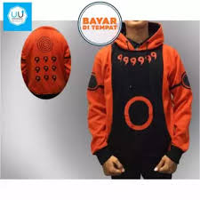 Aduuh Jaket Naruto Kyuubi Sage Mode Naruto Anime Ninja Best Seller Orange Black Lazada Indonesia