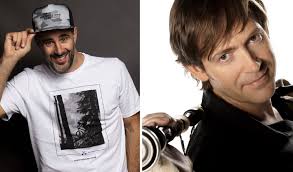 David Amor y Xosé Manuel Budiño, en la Feira de Cultivos do Baixo Miño