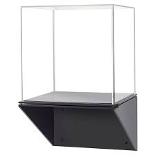 Acrylic Display Case With Black Wall Mount Shelf Buy Acrylic Displays Shop Acrylic Pop Displays Online