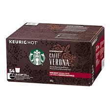 10 count (pack of 6). Starbucks Caffe Verona Coffee K Cup Pods 54 Pack Costco