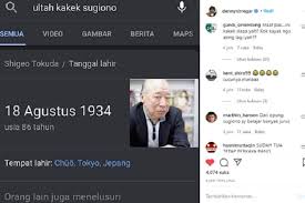 Japanese kakek sugiono genjot istri teman kakeksugiono japanese filmjepang. Tokoh Pemersatu Dunia Berulang Tahun Ke 86 Kakek Sugiono Itu Siapa Isu Bogor