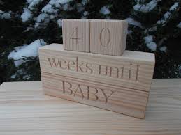Baby Countdown Blocks Baby Calendar Handmade Nursery Decor Baby Shower Gift Home Decor Rustic Personalized Blocks Wood Signs Baby Calendar Personalized Block Baby Christmas Gifts