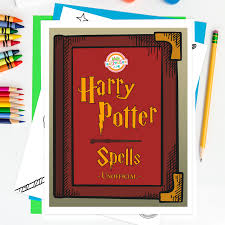 Free Unofficial Harry Potter Spells Coloring Pages