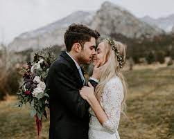 Colorado Boho Mountain Wedding 3 4 Length Sleeve Pronovias Lace Wedding Gown From Denver Brida Colorado Wedding Wedding Dresses Romantic Bridal Styled Shoot