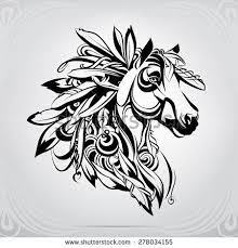 Horse Decorated In Indian Style Horse Tattoo Tribal Horse Tattoo Indian Horses