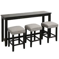 Product title liberty furniture industries thornton ii 7 piece counter height dining table set average rating: Gymax 4 Piece Bar Table Set Counter Height Pub Table 3 Bar Stools With Usb Interface Walmart Com Walmart Com