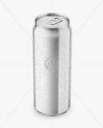 Metallic Drink Can With Condensation Mockup In Can Mockups On Yellow Images Object Mockups