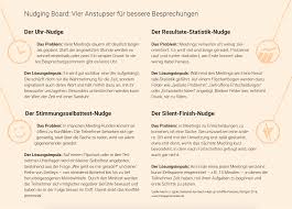Mit Sogenannten Nudges Wortlich Ubersetzt Kleiner Schubs Die Qualitat Von Meetings Verbessern Mitarbeiter Motivieren Infografik Motivieren