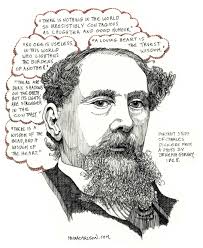 Portrait Study of Charles Dickens based