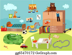 There are six flashcards including 'classroom'. Vector Illustration Messy Children Room Interior Eps Clipart Gg118713123 Gograph