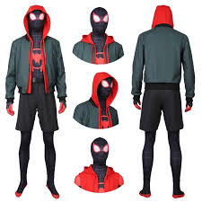 Aug 21 2017 released 2017 adventure. Spider Man Into The Spider Verse Cosplay Costumes Miles Morales Suit Top Level