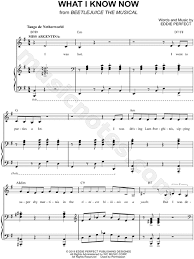 See more ideas about bones funny, clarinet music, clarinet sheet music. What I Know Now From Beetlejuice Musical Sheet Music In E Minor Transposable Download Print Sku Mn0202471