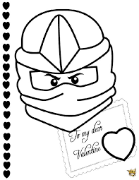 lettre de saint valentin coloriage ninjago batteur