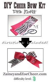 Diy Cheer Bow Kit Pink Zebra Cheer Bows Diy Cheer Bows Diy Hair Bows