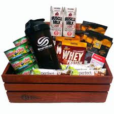 The Health Nut Cross Fit Gift The Brobasket Amazing Gifts For Men Protein Gift Basket Gift Baskets For Men Baskets For Men