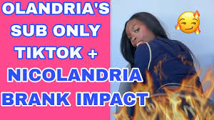 OLANDRIA'S SUB ONLY TIK TOK POST CAUSES UPROAR ACROSS SOCIAL MEDIA + IMPACT  ON NICOLANDRIA ON BRANDS - YouTube