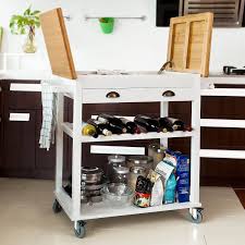 sobuy xxl servierwagen kuchenwagen rollwagen kucheninsel fkw08 wn weiss natur amazon de kuche haushalt servierwagen kuche mit insel holzdesign