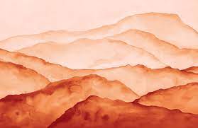 Blue, purple, and orange digital wallpaper, abstract, 3d, digital art. Orange Peaceful Mountain Wallpaper Mural Hovia Ie