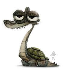 Cryptid Creations Daily Paint 637 Turtlesaurus By Daily Painting Animal Caricature Fairytale Art