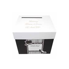 Alors, urne ou liste de mariage ? Urne Personnalisee Noir Mariage Vintage
