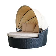 Mascolino 70.9'' wide outdoor wicker patio daybed with cushions. Magari Sole Ii Outdoor Patio Round Daybed With Retractable Canopy Magari Home