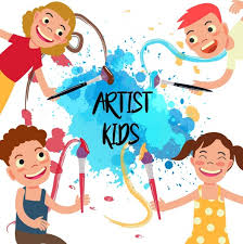 Artist Kids Background Joyful Children Grunge Colored Decor-vector ...