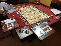 Walnut top with a travertine marble insert and an ebonized wooden base. Ultimate Guide To Great Diy Gaming Tables Make