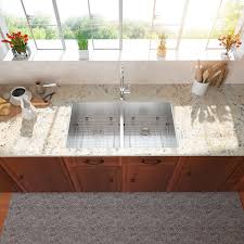 Dax handmade single bowl undermount kitchen sink, 16 gauge stainless. 33 Inch Undermount Kitchen Sink Low Divide Double Bowl 50 50 16 Gauge Stainless Steel Kitchen Sink Basin 33 X19 X10 Overstock 32954635