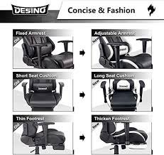 Desino Gaming Chair Racing Style High Back Computer Chair Swivel Ergonomic Executive Office Leather Chair Wit Leather Office Chair Leather Chair Computer Chair