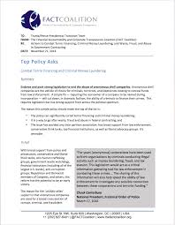 Still, this is a solid reading of a thoughtful book. Fact Coalition Memo To The Trump Pence Presidential Transition Team The Fact Coalition