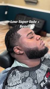 Low-Taper Fade + Beard 🔥 Click the link in my bio 🖇️ • • • #2nicefad...