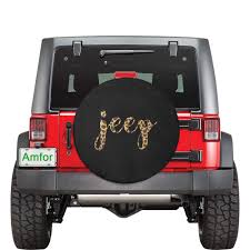 Jeep Cursive Leopard Spare Tire Cover Jeep Wrangler Rubicon Liberty Rv Travel Dreamvato Jeep Wrangler Rubicon Jeep Wrangler Tire Covers Tire Cover