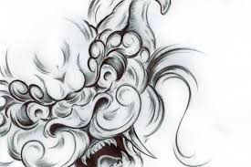 Given their inherent meaning, foo dogs and karajishis can be tattooed alone and as is. Foo Dog Face Tattoo Design By Sultzaberger
