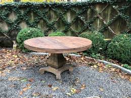 Vintage black with flat lacquer available in custom sizes and finishes call for more info. Natural Reclaimed Wood Large Round Pedestal Table At 1stdibs