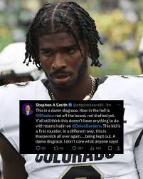 Shedeur Sanders is being blackballed. The owners are trying to prove a  point. So much hate for a player because of his last name. Stop creating  fake narratives to attack his character.