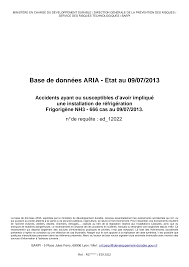 Https Www Aria Developpement Durable Gouv Fr Wp Content Uploads 2013 08 Ed 12022 Refrigeration Nh3 Pdf