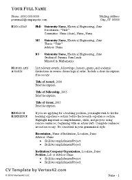 You might break this into multiple sections based on your field. Cv Template English In 2021 Curriculum Vitae Template Curriculum Vitae Curriculum Vitae Format