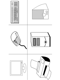 Black And White Computer Parts Name And Pictures Computer Parts Coloring Pages Printable In 2020 Computer Lab Classroom Coloring Pages Computer