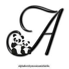 Black And White Panda Wallpaper Alfabeto Preto Panda Black Alphabet Panda Panda Panda Art Cute Panda Wallpaper Panda Images