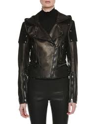 Tom Ford Zip Front Leather And Suede Hooded Biker Jacket 5 490 00 Tom Ford Biker Jacket In Lamb Leather And Goat Suede Jackets Biker Jacket Tops Designs