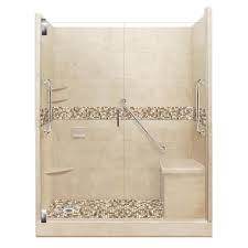 American Bath Factory Roma Freedom Grand Hinged 36 In X 60 In X 80 In Left Drain Alcove Shower Kit In B American Bath Factory Alcove Shower Kits Shower Kits