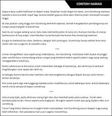 Menteri pendidikan pun masih menimbang wacana mengenai pengulangan un untuk smp. Teks Narasi Adalah Cara Membuat Jenis Dan Contoh