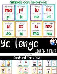 S To The I To The M To The P Yo Tengo Quien Tiene Silabas Con M P L S N Great Editable Classroom Materials Teachersherpa Math Curriculum Language Lessons Resource Classroom