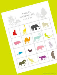 Bingo Cards For Kids Free Printable Animal Silhouettes Bingo Cards Colorful Animal Bingo Cards With Adde Bingo Cards Printable Safari Animal Crafts Printable Activities For Kids