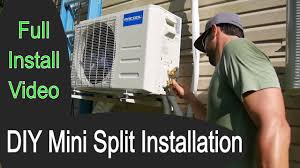 how to install a diy ductless mini split air conditioner heat pump mrcool unit