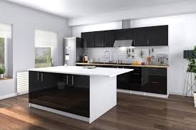 Dans des coloris clairs pour amener une touche nordique. Ultra Cuisine Complete Avec Colonne Four Et Plan De Travail Inclus Pas Cher Blanc Mat Et Noir Laqu Meuble Cuisine Interieur Maison Design Ilots Central Cuisine