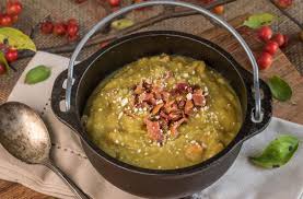 slow cooker pea and ham soup dinner